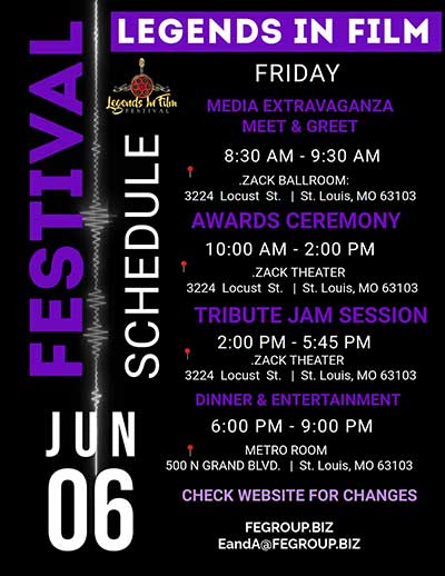 Legends In Film Festival_Friday Schedule
